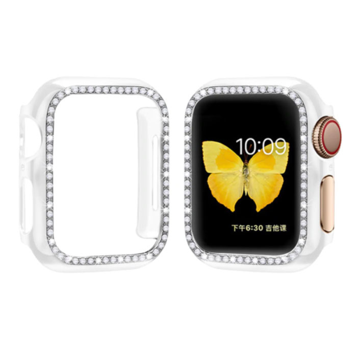 Diamond Case for iWatch Series 45mm - Hard Bumper Case Cover Transparent