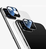 Stuff Certified® iPhone X Camera Lens Cover - Tempered Glass and Metal Ring Black