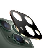 Stuff Certified® iPhone 11 Pro Max Camera Lens Cover - Tempered Glass and Metal Ring Black