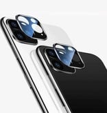 Stuff Certified® iPhone 13 Kameraobjektivabdeckung - Gehärtetes Glas und Metallring Weiß