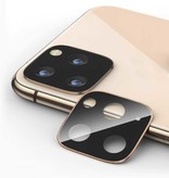 Stuff Certified® Cover per obiettivo fotocamera iPhone XR - Vetro temperato e anello in metallo dorato