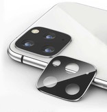 Stuff Certified® Tapa de Lente de Cámara iPhone XS - Vidrio Templado y Anillo de Metal Blanco