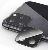 Stuff Certified® Cover per obiettivo mini fotocamera per iPhone 12 - Vetro temperato e anello in metallo nero