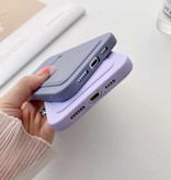 LVOEST Portacarte per iPhone 7 - Custodia a portafoglio con slot per schede viola