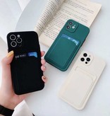 LVOEST Etui na karty do iPhone'a 7 - etui z kieszonką na karty, białe