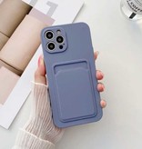 LVOEST Etui na karty iPhone 7 - Etui na karty z portfelem, szare