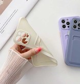 LVOEST Tarjetero para iPhone 8 - Funda tipo billetera con ranura para tarjetas Púrpura