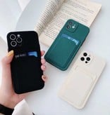 LVOEST Tarjetero para iPhone XR - Funda tipo cartera con ranura para tarjetas, verde oscuro