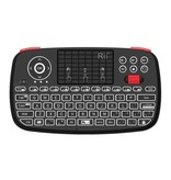 Stuff Certified® i4 Mini Backlit Wireless Keyboard - QWERTY 2.4GHz for Media Player Windows MacOS Android
