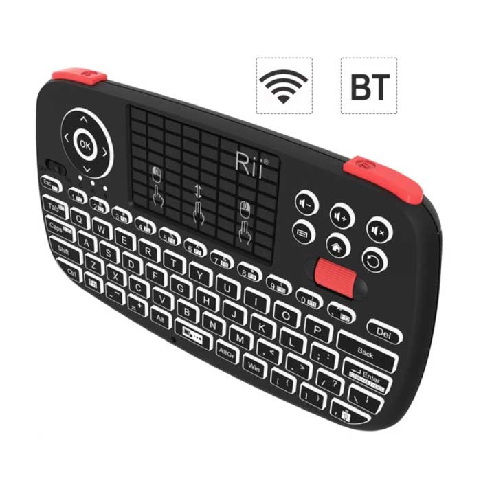 Mini teclado retroiluminado con panel táctil, mini teclado inalámbrico  portátil de 2.4 GHz con panel táctil funciona para iPad, PC, Android TV  Box