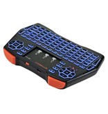 Stuff Certified® Teclado inalámbrico i8X Plus RGB - QWERTY 2.4GHz para Media Player Windows MacOS Android