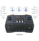 Stuff Certified® Teclado inalámbrico i8X Plus RGB - QWERTY 2.4GHz para Media Player Windows MacOS Android