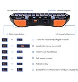 Stuff Certified® i8X Plus RGB Wireless Keyboard - QWERTZ 2,4 GHz für Media Player Windows MacOS Android