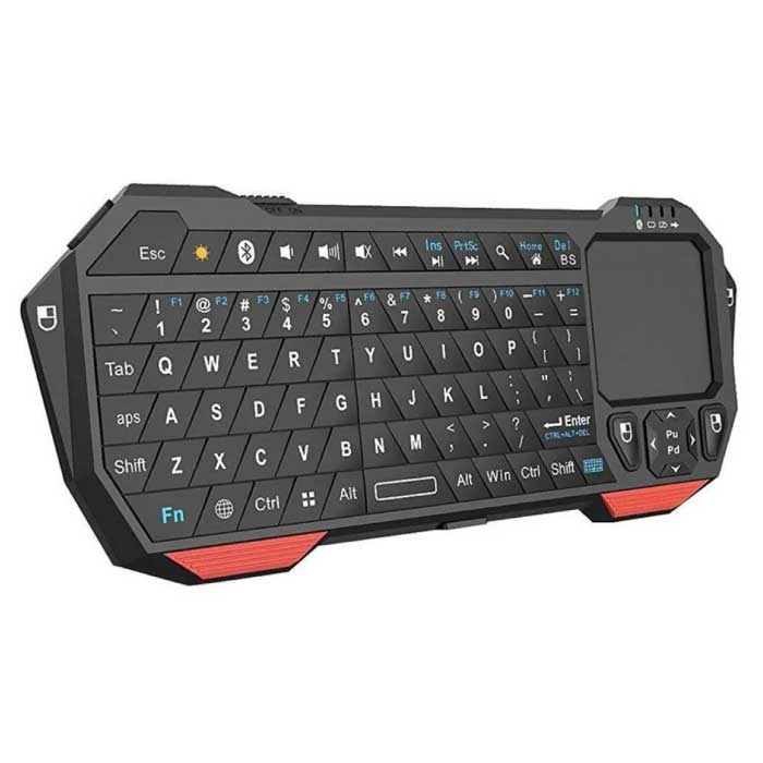 Mini Teclado Inalámbrico Retroiluminado - QWERTY 2.4GHz para Media Player Windows MacOS Android