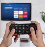 SeenDa Kabellose Mini-Tastatur mit Hintergrundbeleuchtung – QWERTZ 2,4 GHz für Media Player Windows MacOS Android