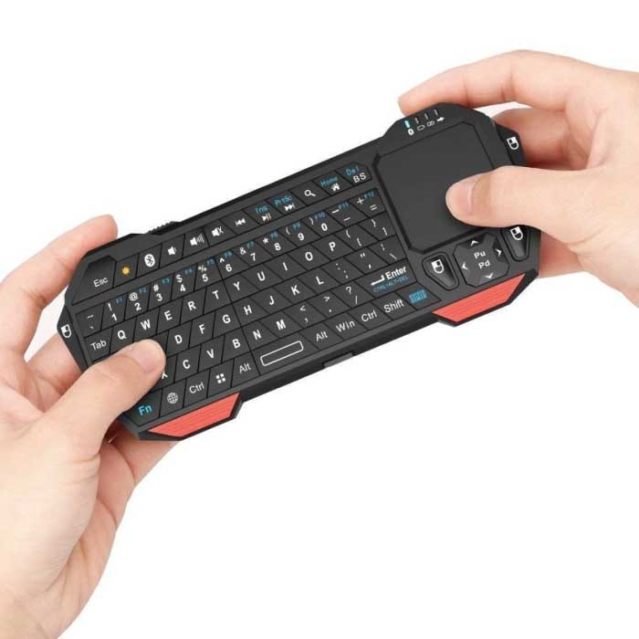 Mini tastiera wireless retroilluminata - QWERTY 2,4 GHz per lettore  multimediale