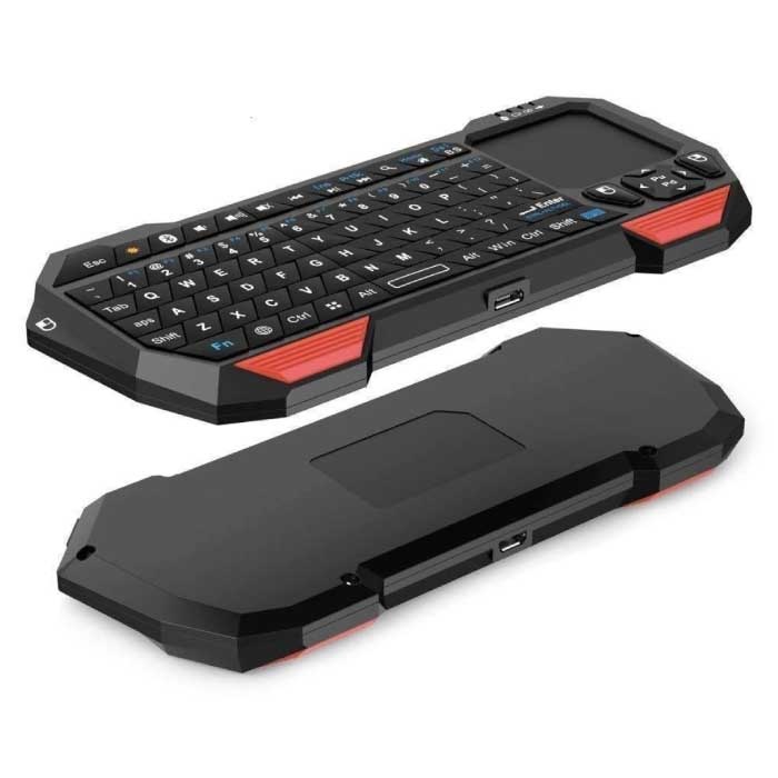 SeenDa Mini klawiatura bezprzewodowa z podświetleniem — QWERTY 2,4 GHz dla odtwarzacza multimedialnego Windows MacOS Android