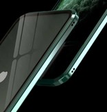 Stuff Certified® Funda Magnética de Privacidad para iPhone 7 Plus con Vidrio Templado - Funda de Cuerpo Completo 360° + Protector de Pantalla Negro