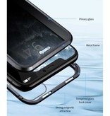 Stuff Certified® iPhone 12 Magnetic Privacy Case with Tempered Glass - 360° Full Body Cover Case + Screen Protector Black