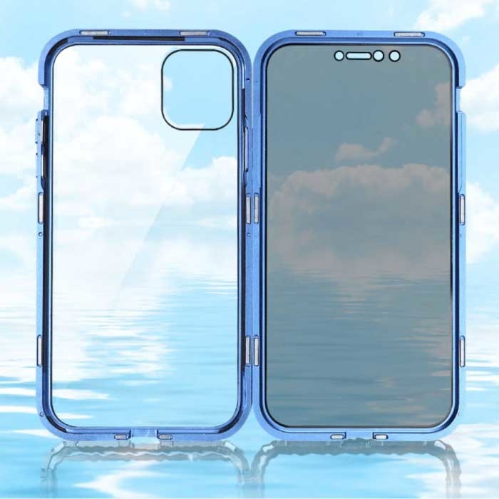 Stuff Certified® Coque iPhone 13 Pro Magnétique Privacy avec Verre Trempé - Coque Intégrale 360° + Protecteur d'écran Or