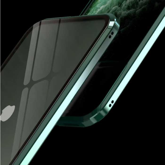 Stuff Certified® Coque iPhone 13 Pro Magnétique Privacy avec Verre Trempé - Coque Intégrale 360° + Protecteur d'écran Or