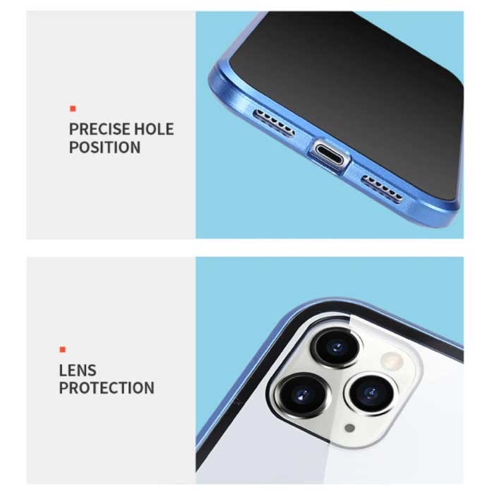 Stuff Certified® Coque iPhone 13 Pro Magnétique Privacy avec Verre Trempé - Coque Intégrale 360° + Protecteur d'écran Or