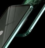 Stuff Certified® iPhone 13 Mini Magnetic Privacy Case mit gehärtetem Glas - 360° Ganzkörper-Schutzhülle + Displayschutzfolie Dunkelgrün