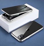 Stuff Certified® Custodia magnetica per la privacy per iPhone 7 con vetro temperato - Cover per tutto il corpo a 360° + protezione per lo schermo nera - Copy
