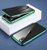 Stuff Certified® iPhone 7 Magnetisch Privacy Hoesje met Tempered Glass - 360° Full Body Cover Hoesje + Screenprotector Groen