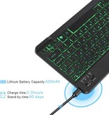 Unigogo Verlicht Draadloos Toetsenbord 10 Inch - QWERTY voor PC / iOS / Android Zwart