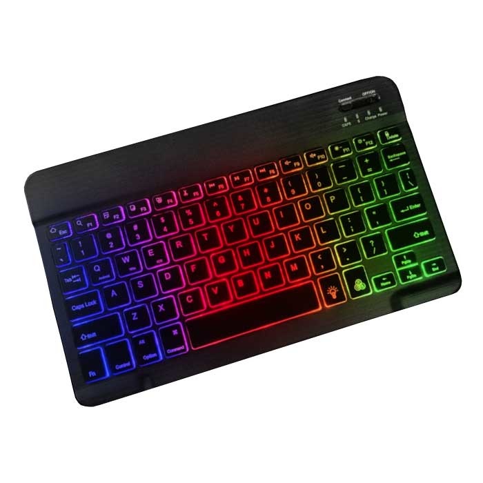 Backlit Wireless Keyboard 10 Inch - QWERTY for PC / iOS / Android