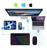 Unigogo Clavier sans fil rétroéclairé 10 pouces - QWERTY pour Media Player PC / iOS / Android