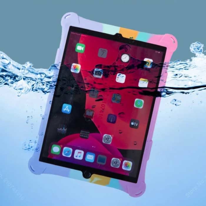 Stuff Certified® Pop It Hoesje voor iPad 9.7" (2017) met Kickstand - Bubble Cover Case Regenboog