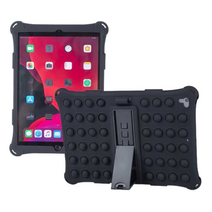 Stuff Certified® Pop It Hoesje voor iPad Mini 2 met Kickstand - Bubble Cover Case Zwart