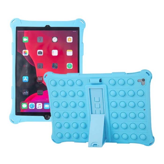 Coque Pop It pour iPad Pro 11" (2020) avec béquille - Coque à bulles Bleu