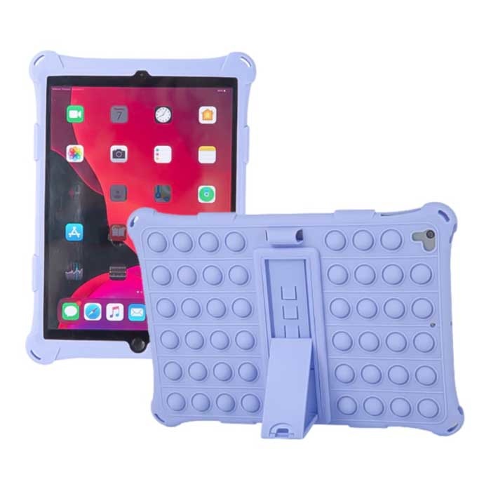 Pop It Case for iPad 10.2" with Kickstand - Bubble Cover Case Purple