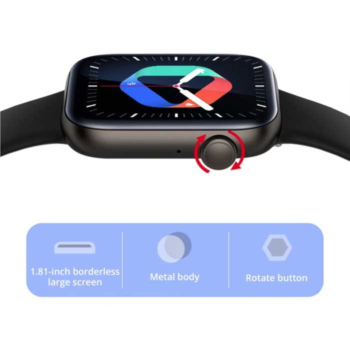 COLMI P45 Smartwatch Bracelet en Silicone Fitness Sport Activité Tracker Montre Android iOS Or