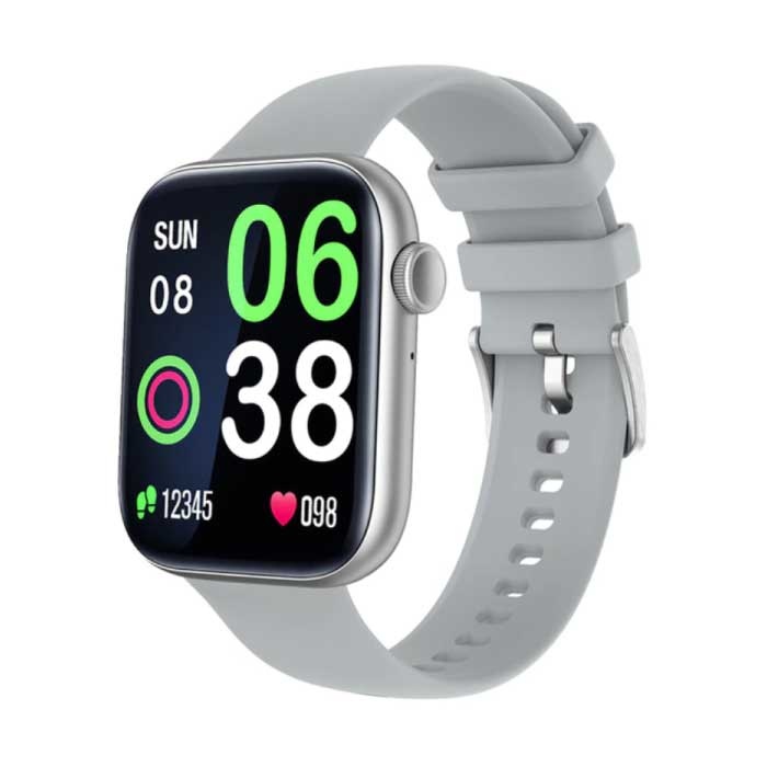 P45 Smartwatch Correa de silicona Fitness Sport Activity Tracker Reloj Android iOS Gris
