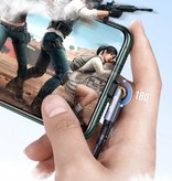 Elough Cable de carga USB-C 180° - 3 metros - Cable de datos de cargador de nylon trenzado Rojo