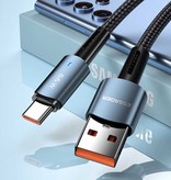 Essager Câble de charge USB-C 2 mètres - Alimentation 66W - Câble de données de chargeur en nylon tressé Bleu