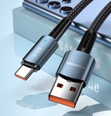 Essager USB-C Charging Cable 2 Meter - 66W Power Delivery - Braided Nylon Charger Data Cable Blue