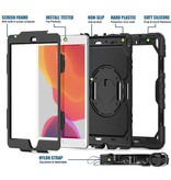 R-JUST Armor Case for iPad 10.2" (2019) with Kickstand / Wrist Strap / Pen Holder - Heavy Duty Cover Case Black