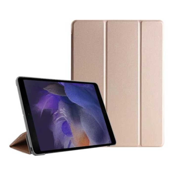 Samsung Galaxy Tab A8 10.5" (2021) Tri-Fold Cover Plegable - Funda con Pata de Cabra Dorada