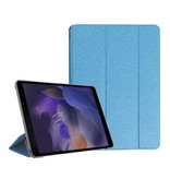 Stuff Certified® Samsung Galaxy Tab A8 10.5" (2021) Tri-Fold Cover Plegable - Funda con Pata de Cabra Azul