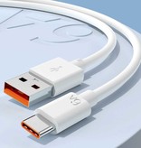 HICUTE USB-C Ladekabel 2 Meter - 6A/66W Schnellladegerät Datenkabel Weiß