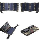 ZYCXEG Caricabatterie Solare con 4 Pannelli Solari 20W - Caricabatterie Portatile Flessibile a Energia Solare Sun Camo
