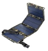 ZYCXEG Caricabatterie Solare con 4 Pannelli Solari 20W - Caricabatterie Portatile Flessibile Solar Energy Sun Black