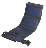 ZYCXEG Caricabatterie Solare con 4 Pannelli Solari 20W - Caricabatterie Portatile Flessibile Solar Energy Sun Black