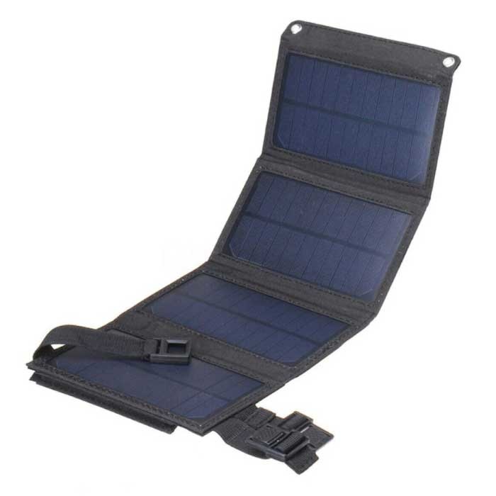 Caricabatterie Solare con 4 Pannelli Solari 20W - Caricabatterie Portatile Flessibile Solar Energy Sun Black