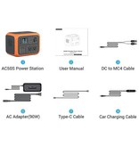 Bluetti 500Wh/300W Oplaadstation - AC/DC Generator Solar Batterij Oplader Zwart